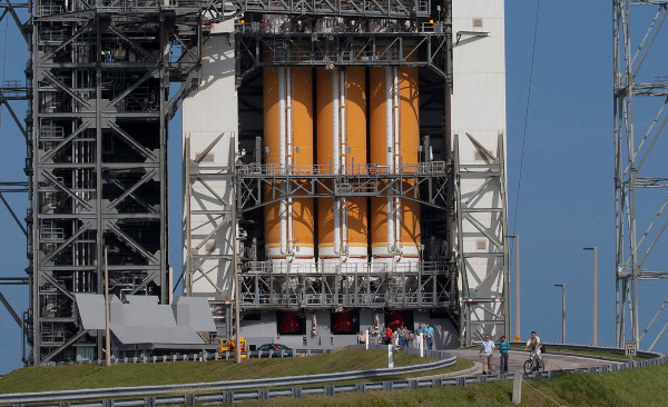 Somewhere above the rockets of this Delta IV Heavy is NASA's first new passenger craft in decades / Photo: NASA