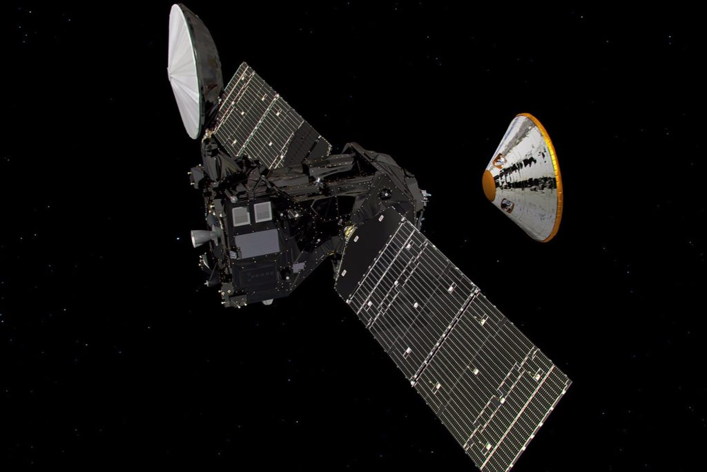 The ESA/Roscosmos TGO and Schiaparelli EDM | Image: ESA/ATG medialab